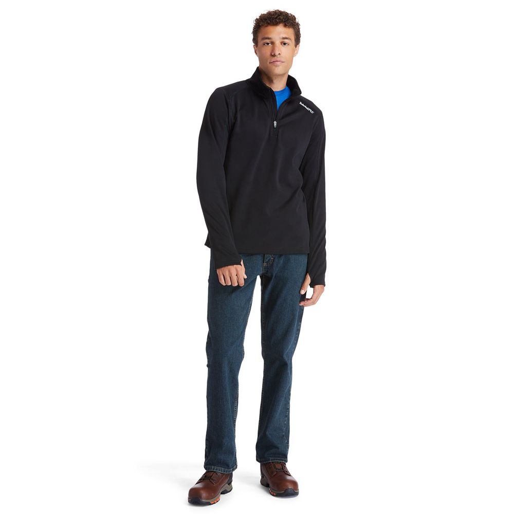 Sudadera Timberland Argentina Hombre - Pro® Understory Quarter-Zip Fleece - Negras - ANZDTU-342